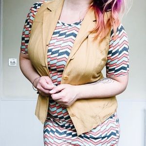 August Silk Logic Vintage 90s Mustard Vest